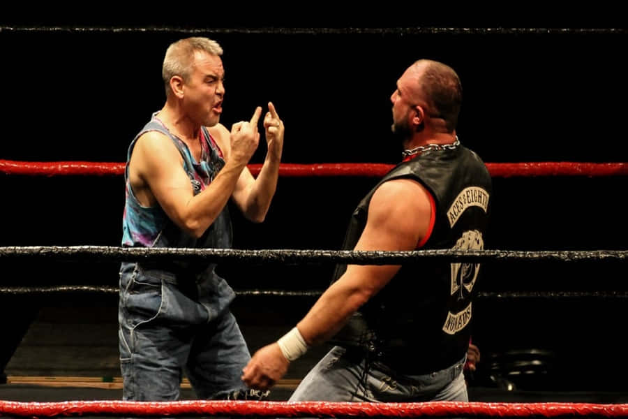 Wrestling Match Staredown Wallpaper