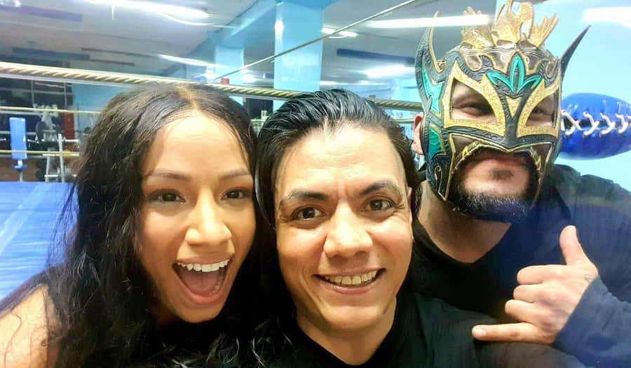 Wrestling_ Trio_ Selfie Wallpaper