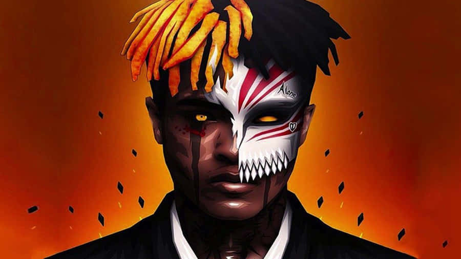 Xxxtentacion Surfing The Internet With His Laptop Wallpaper