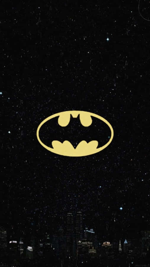 Yellow And Black Batman Aesthetic Logo Wallpaper
