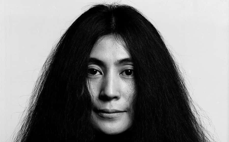 Yoko Ono, Iconic Artist And Activist, With Her Signature Long Hair Wallpaper