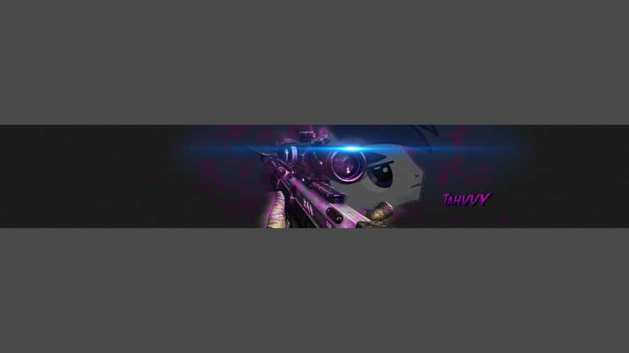 Youtube Gaming Banner With Gun Wallpaper