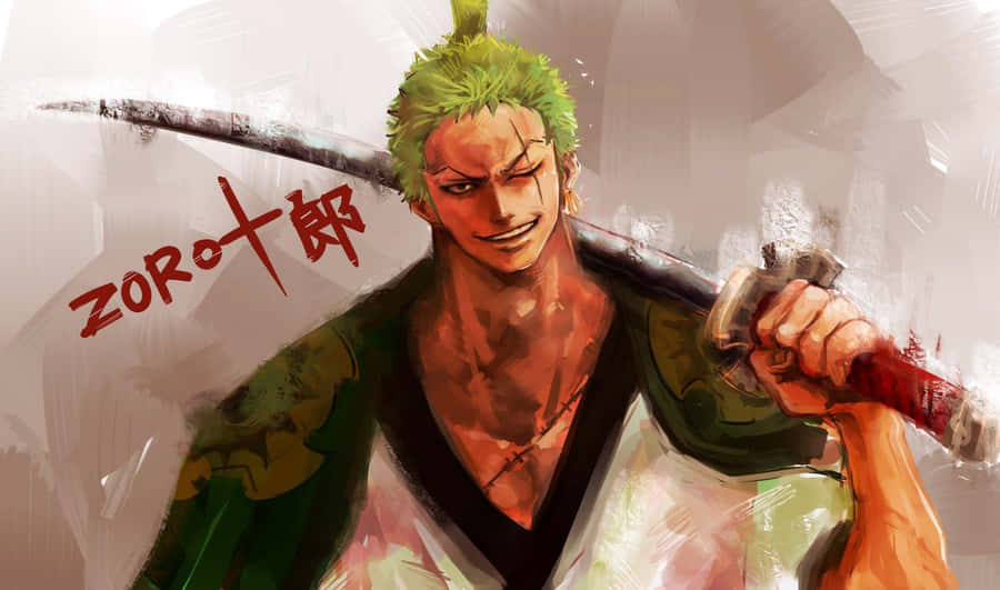Zoro Wano With Sword Wallpaper