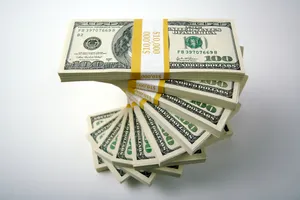 100 Dollar Bill Bundle Ladder Wallpaper
