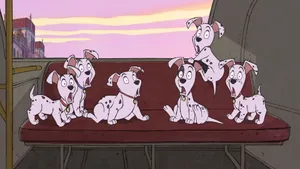 101 Dalmatians On A Bus Wallpaper