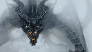 1080p Alduin Dragon Skyrim Wallpaper