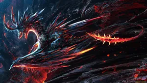 1080p Dragon Fantasy Retro-style Video Game Wallpaper
