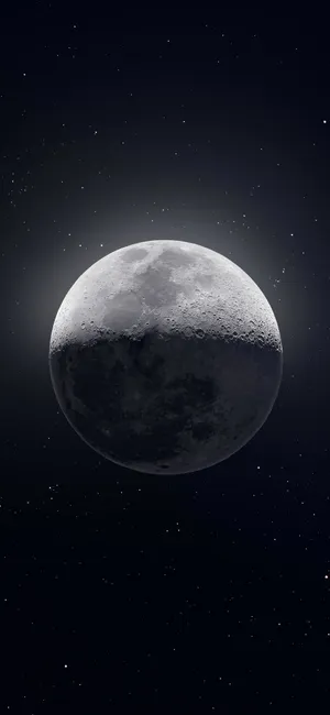 1080x2340 4k Dark Moon Crescent Digital Art Wallpaper