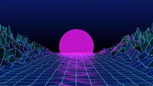 1280x720 Gaming With A Retro Sunset Wallpaper