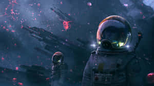 1366x768 Hd Desktop Astronauts Wallpaper