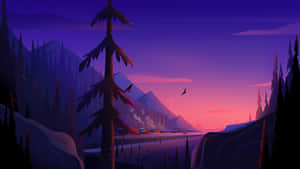 1366x768 Minimalist Nature Wallpaper