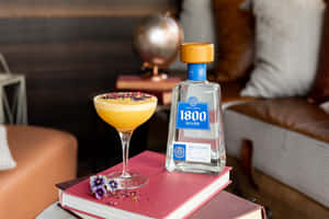 1800 Silver Tequila Enhanced With Edible Flowers. Wallpaper