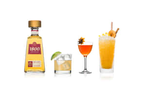 1800 Tequila Reposado With Various Cocktails Wallpaper