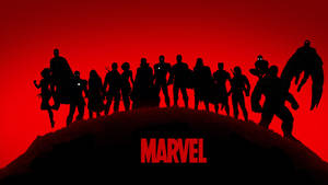 1920 X 1080 Avengers Silhouettes Wallpaper