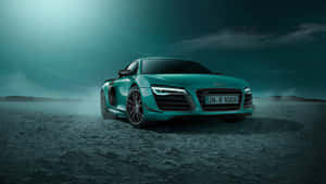 1920 X 1080 Car Teal Blue Audi R8 Wallpaper
