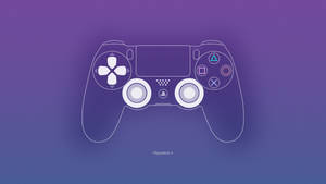 1920 X 1080 Gaming Purple Ps4 Controller Wallpaper