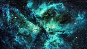 1920 X 1080 Nebula Blue And Green Wallpaper