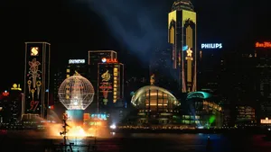 1920 X 1080 Night City Hong Kong Wallpaper