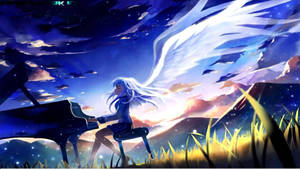 1920x1080 Full Hd Angel Playing Piano Wallpaper