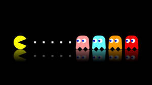 1920x1080 Full Hd Pac-man Eating Ghosts Wallpaper