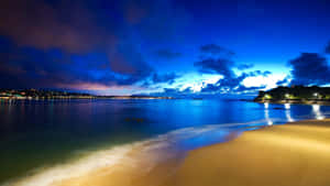 1920x1080 Hd Beach At Night Wallpaper