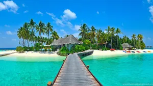 1920x1080 Hd Beach Bridge Wallpaper