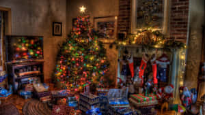 1920x1080 Hd Christmas Living Room Wallpaper