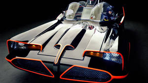 1966 Batmobile In The Dark Wallpaper