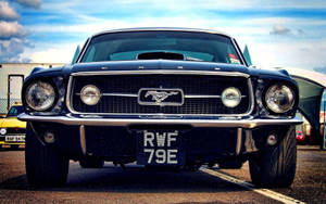 1968 Black Ford Mustang Hd Wallpaper