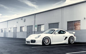 2007 Porsche Cayman S White Wallpaper