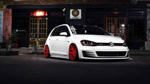 2015 White Volkswagen Golf Gti Wallpaper