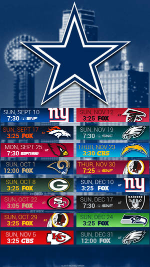 2019 Dallas Cowboys Football Schedule Wallpaper