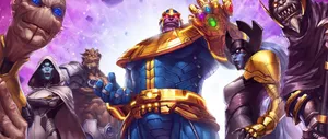 2560 X 1080 Marvel Thanos Gems Wallpaper
