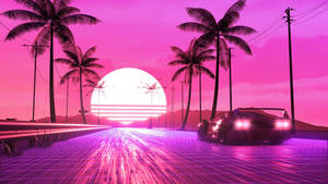 2560 X 1440 Car Outrun Digital Art Wallpaper