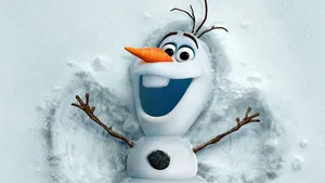 2560x1440 Disney Olaf Snow Angel Wallpaper