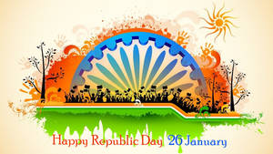 26 January Republic Holiday Greeting Banner Wallpaper