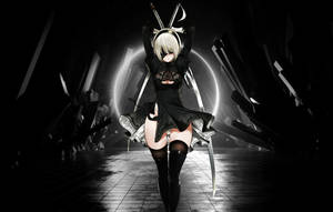 2b Black Anime Wallpaper
