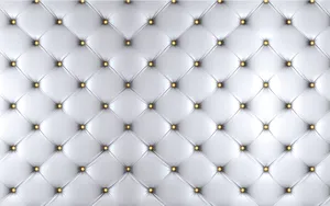 2k White Tufted Leather Wallpaper