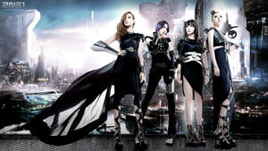 2ne1 Futuristic City Wallpaper