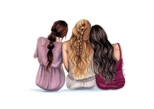 3 Best Friends Seated Back Wallpaper