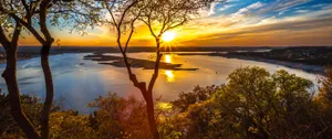 3440x1440 Uhd Sunset Lake Wallpaper