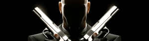 3840 X 1080 Gaming Hitman Poster Wallpaper