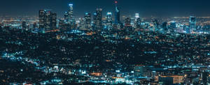 3840x1600 Aerial Night Cityscape Wallpaper