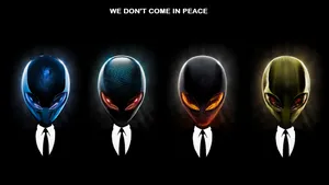 3840x2160 Alienware Logos In Ties Wallpaper