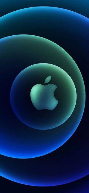 3d Apple Iphone Logo In Bubbles Wallpaper