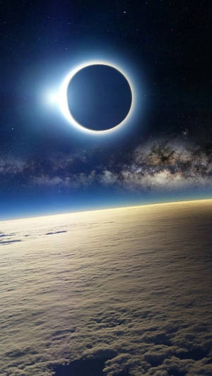 3d Apple Iphone Solar Eclipse Wallpaper