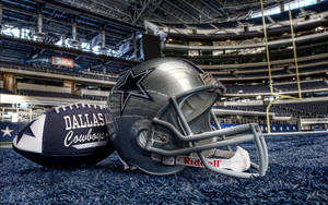 3d Dallas Cowboys Logo On Helmet Wallpaper