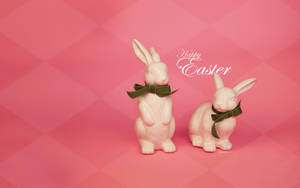 3d Easter Desktop Bunnies Wallpaper