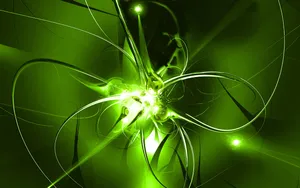 3d Gleaming Green Abstract Wallpaper