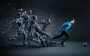 3d Hd Outrunning Broken Splashing Shadows Wallpaper